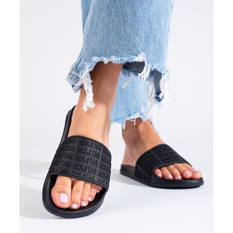 Chaussons noirs pour femmes LL274A147 Big Star 1