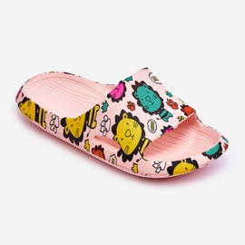WJ1 Chaussons Enfant Mousse Légère Motif Lion Rose Esther 2