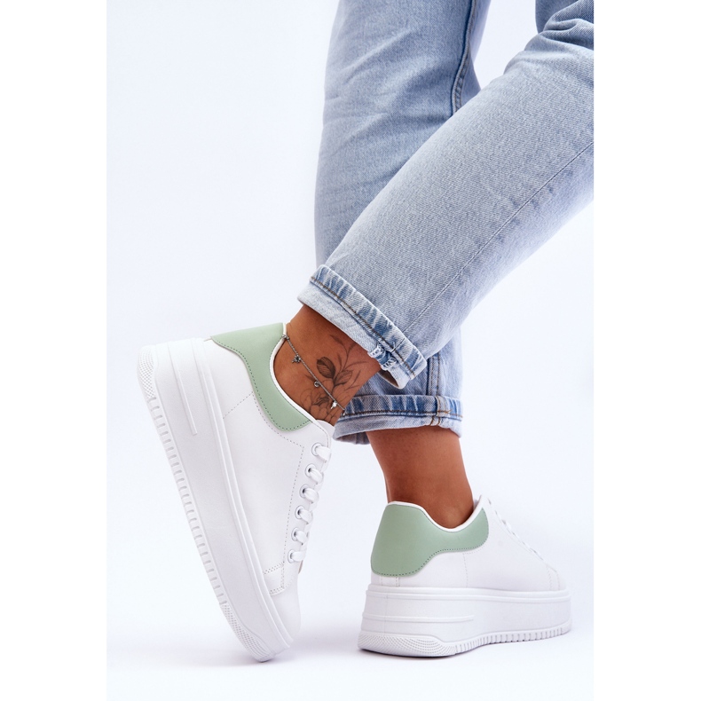 Chaussures de Sport Classiques Femme Blanc-Vert Night Trip 2