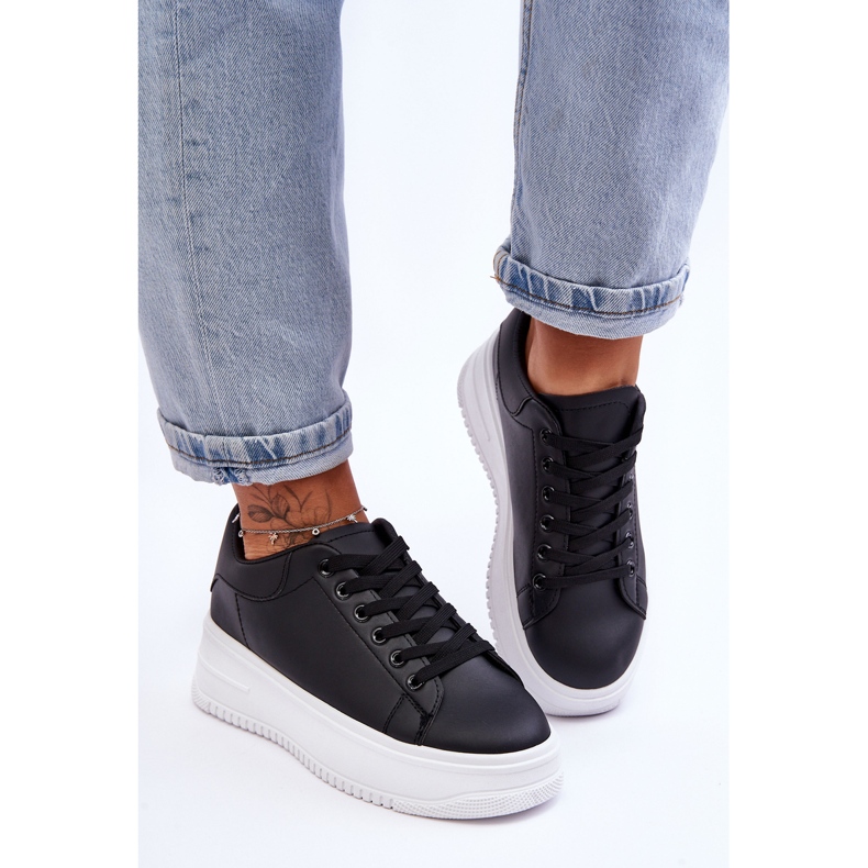 Baskets classiques pour femme Black &amp; White Night Trip le noir 1