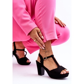 Sandales à talons hauts en daim noir Felicia 2