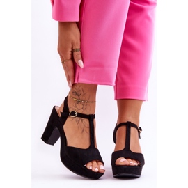 Sandales à talons hauts en daim noir Felicia le noir 6