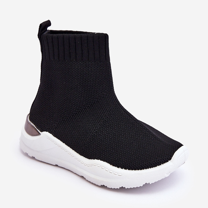 FR1 Chaussures de Sport Chaussette Enfant Noir Benito 1