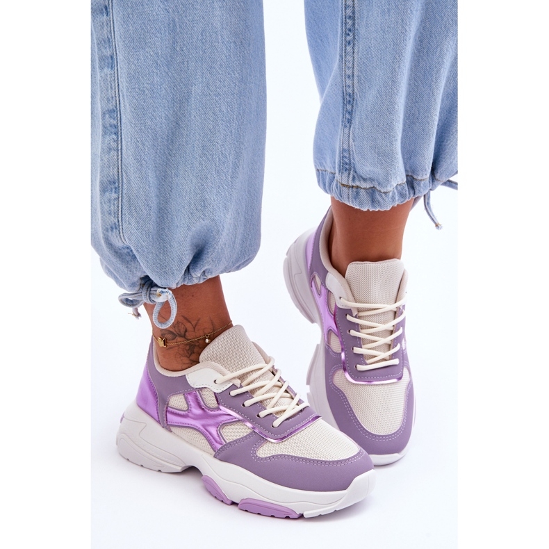 PS1 Baskets à lacets femme violettes Cortes 1 PS1 Baskets à lacets femme violettes Cortes 1