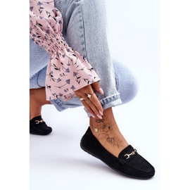 Mocassins en daim classiques pour femmes Noir Corinell le noir 3