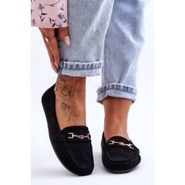Mocassins en daim classiques pour femmes Noir Corinell le noir 5