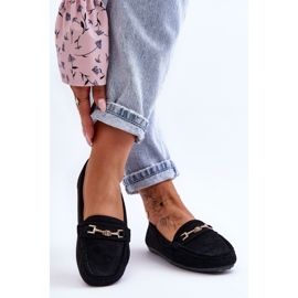 Mocassins en daim classiques pour femmes Noir Corinell le noir 6