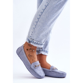 Mocassins Classiques en Daim pour Femme Bleu Corinell 6
