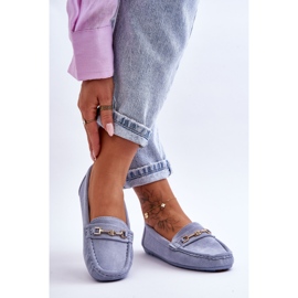 Mocassins Classiques en Daim pour Femme Bleu Corinell 8