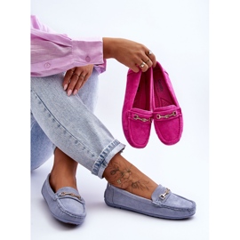 Mocassins Classiques en Daim pour Femme Bleu Corinell 5