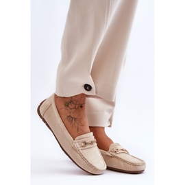Mocassins Classiques en Daim pour Femme Beige Corinell 5