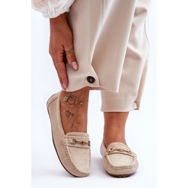 Mocassins Classiques en Daim pour Femme Beige Corinell 6