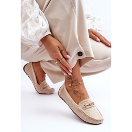 Mocassins Classiques en Daim pour Femme Beige Corinell 4