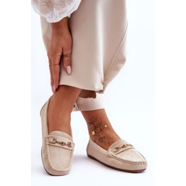 Mocassins Classiques en Daim pour Femme Beige Corinell 7