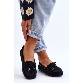 Mocassins en Daim pour Femme Noir Si Passione le noir 1
