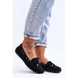 Mocassins en Daim pour Femme Noir Si Passione le noir 7