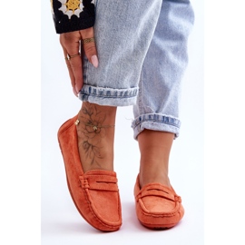 Mocassins en daim pour femme Orange Lenvie 7
