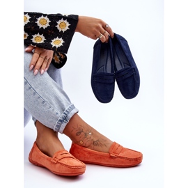 Mocassins en daim pour femme Orange Lenvie 5