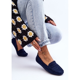 Mocassins Femme en Daim Bleu Marine Lenvie 2