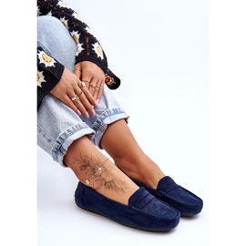 Mocassins Femme en Daim Bleu Marine Lenvie 5