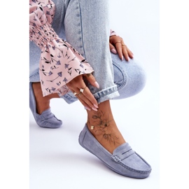 Mocassins femme en daim bleus Lenvie 9
