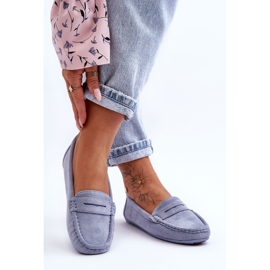 Mocassins femme en daim bleus Lenvie 5