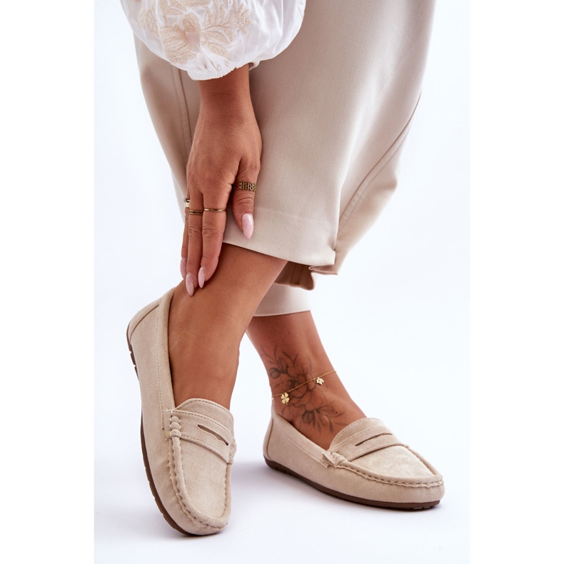 Mocassins Femme en Daim Beige Lenvie 2