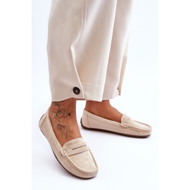 Mocassins Femme en Daim Beige Lenvie 3