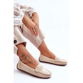 Mocassins Femme en Daim Beige Lenvie 6