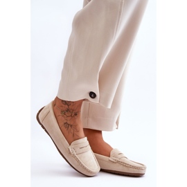 Mocassins Femme en Daim Beige Lenvie 7
