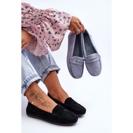 Mocassins en daim pour femme Noir Lenvie le noir 5