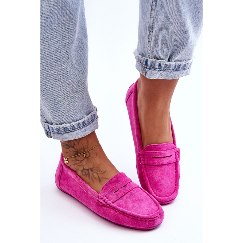 Mocassins en daim pour femme Rose Lenvie 2