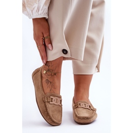 Mocassins en daim à la mode pour femmes Marron Rabell brun 7