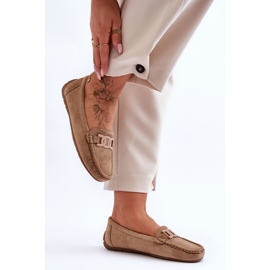 Mocassins en daim à la mode pour femmes Marron Rabell brun 2