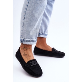 Mocassins en daim à la mode pour femmes Noir Rabell le noir 7