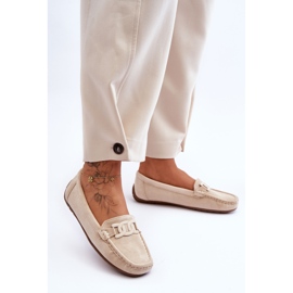Mocassins en daim à la mode pour femmes Beige Rabell 4