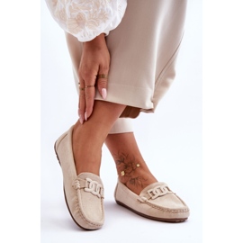 Mocassins en daim à la mode pour femmes Beige Rabell 3