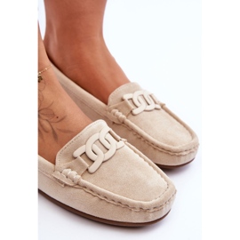 Mocassins en daim à la mode pour femmes Beige Rabell 8