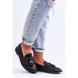 Mocassins Classiques En Cuir À Franges Camisoles Noires le noir 1