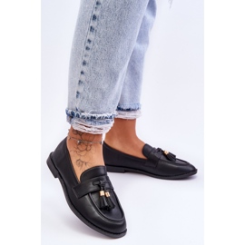 Mocassins Classiques En Cuir À Franges Camisoles Noires le noir 3