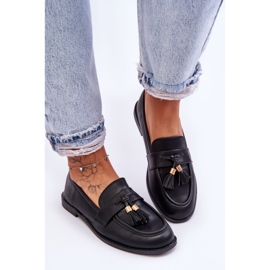 Mocassins Classiques En Cuir À Franges Camisoles Noires le noir 4
