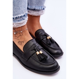 Mocassins Classiques En Cuir À Franges Camisoles Noires le noir 6
