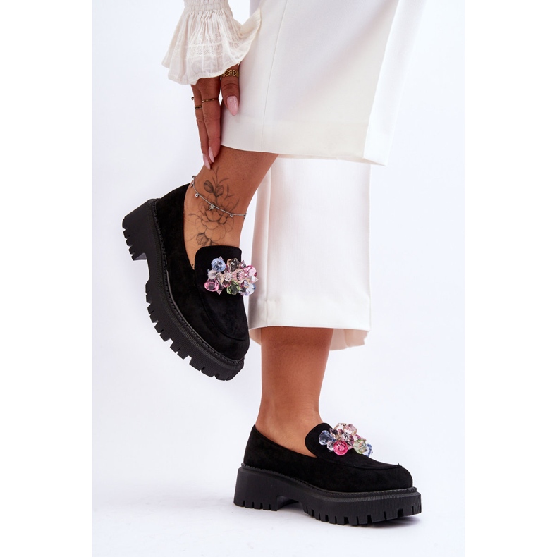 PS1 Mocassins Cristal Femme Noir Avril 1