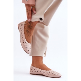 PE1 Ballerines Brillantes Ajourées pour Femme Rose Visionary 1