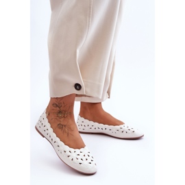 PE1 Ajouré Glossy Ballerine Femme Blanc Visionnaire blanche 2 PE1 Ajouré Glossy Ballerine Femme Blanc Visionnaire blanche 2