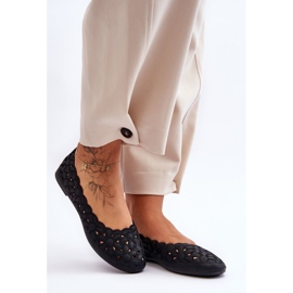 PE1 Ballerines Ajourées Femme Noir Visionary 1