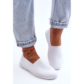 PE1 Baskets à enfiler pour femmes Blanc Lento blanche 6