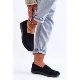 PE1 Baskets à enfiler pour femmes Noir Lento le noir 3