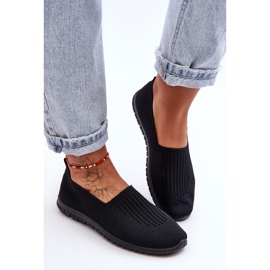 PE1 Baskets à enfiler pour femmes Noir Lento le noir 2