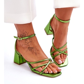 Sandales à talons hauts Felisa vertes à la mode 3